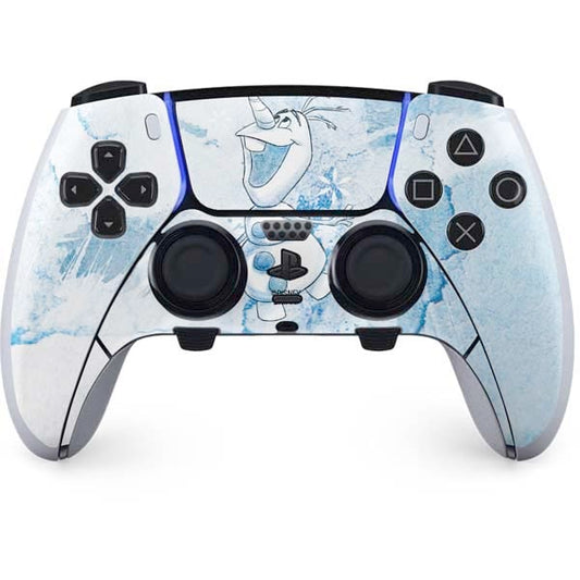 Skinit Decal Gaming Skin Compatible with PS5 DualSense Edge Pro Controller - Officially Licensed Disney Frozen Frozen Olaf Art Design