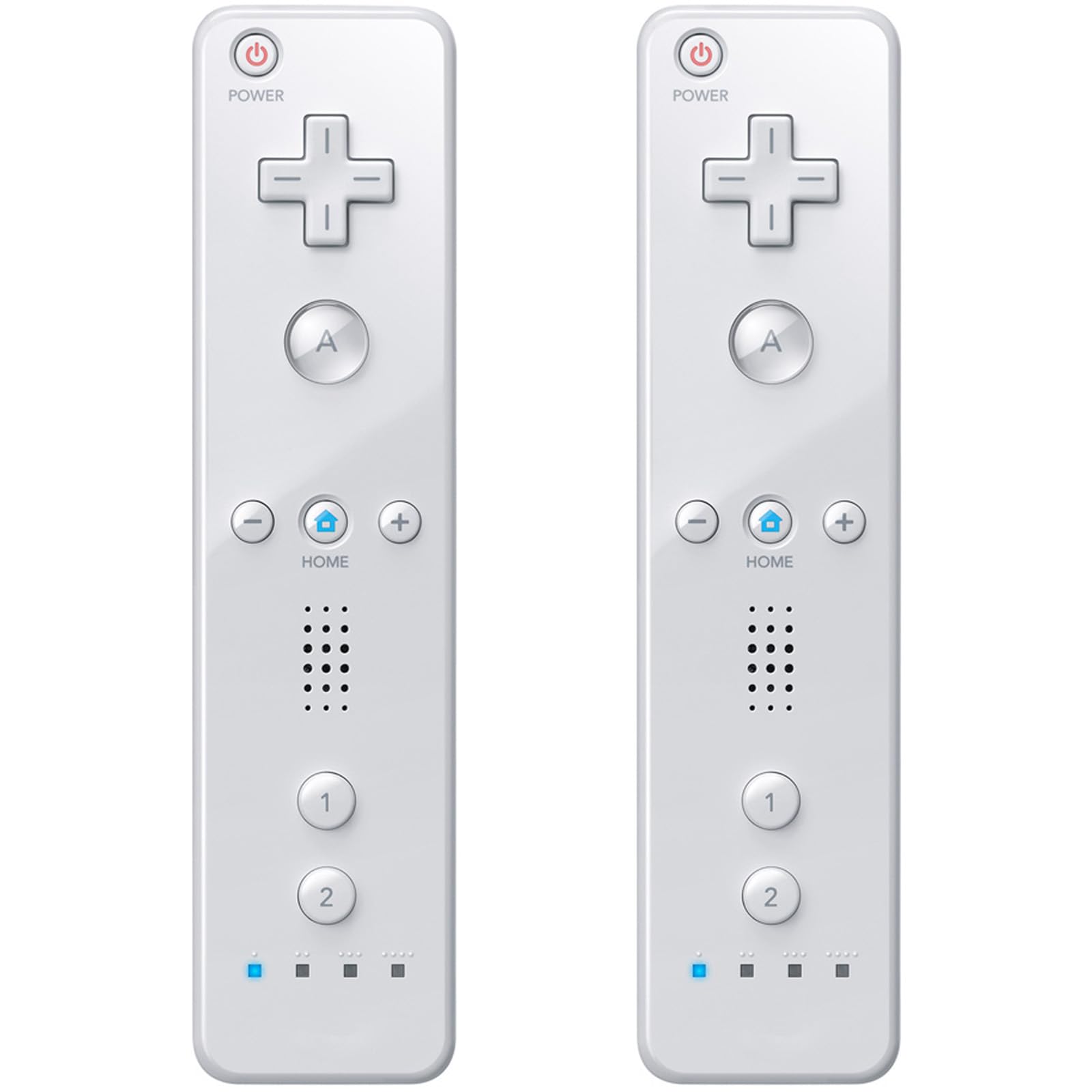 MOOGOLE Wii Remote Controller  Wii Controller 2 Pack  Wii Remotes 2 Pack  with Silicone Case and Wrist Strap  for Nintendo Wii/Wii U