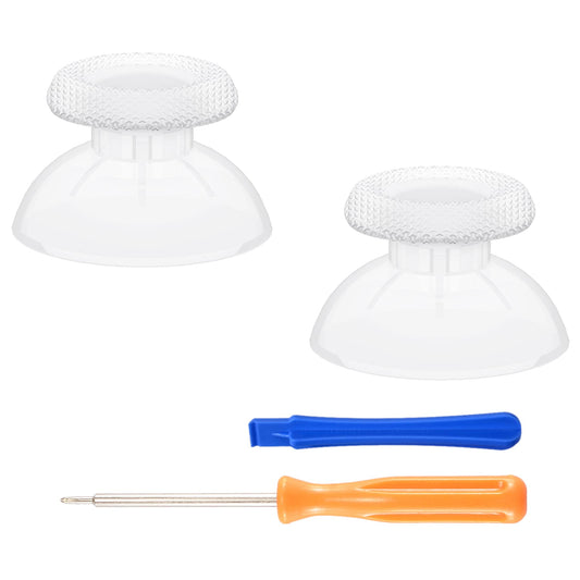 eXtremeRate Clear Replacement Thumbsticks for PS5 Controller  Custom Analog Stick Joystick for PS4 Controller Universal