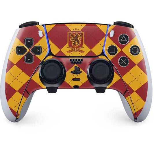 Skinit Decal Gaming Skin Compatible with PS5 DualSense Edge Pro Controller - Officially Licensed Wizarding Worlds Harry Potter Gryffindor Huse Crest Design