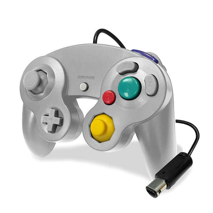 Old Skool GameCube/Wii Controller - Silver Edition, Compatible with GameCube/Wii