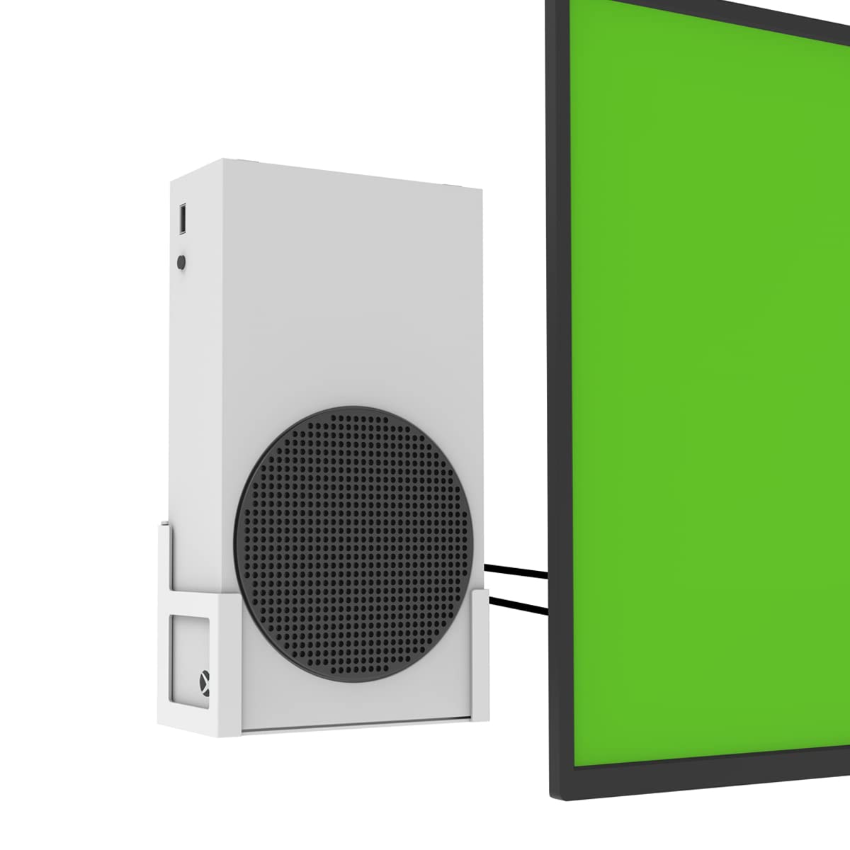 Monzlteck Wall Mount Holder for Xbox Series S, All Metal, Vertical Design, White, Model WSR-S