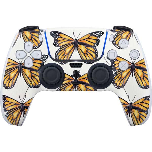 Skinit Decal Gaming Skin Compatible with PS5 Controller - Officially Licensed Monarch Butterflies by Cat Coq Design