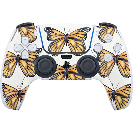 Skinit Decal Gaming Skin Compatible with PS5 Controller - Officially Licensed Monarch Butterflies by Cat Coq Design