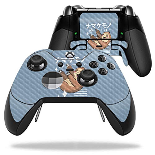 MightySkins Carbon Fiber Skin for Microsoft Xbox One Elite Controller - Sloth Kawaii | Protective  Durable Textured Carbon Fiber Finish | Easy to Apply  Remove  and Change Styles | Made in The USA