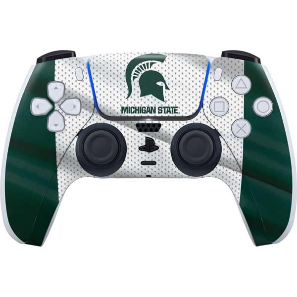 Skinit Decal Gaming Skin Compatible with PS5 Controller - Officially Licensed Michigan State University Spartans Jersey Design