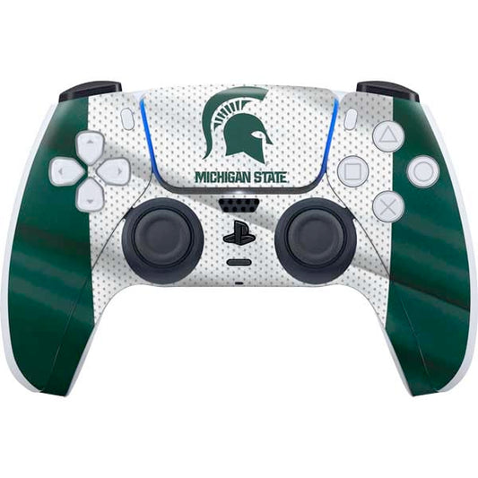 Skinit Decal Gaming Skin Compatible with PS5 Controller - Officially Licensed Michigan State University Spartans Jersey Design