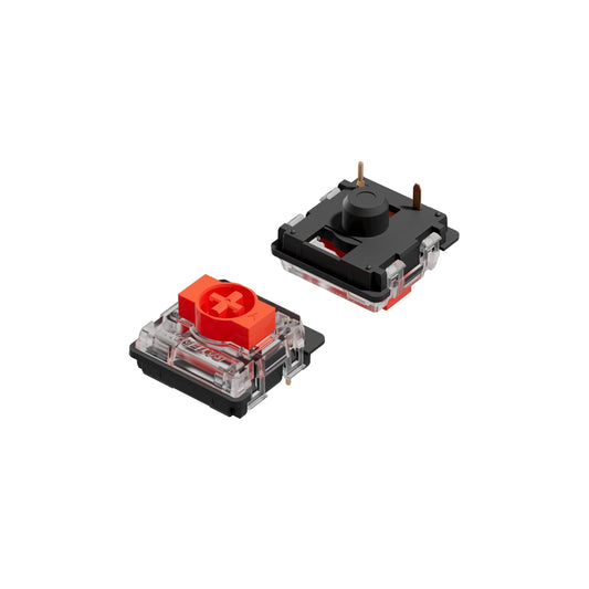 Gateron ks-27 Low Profile Key Switches for Mechanical Gaming Keyboards | Plate Mounted (Gateron Red  90 Pcs)