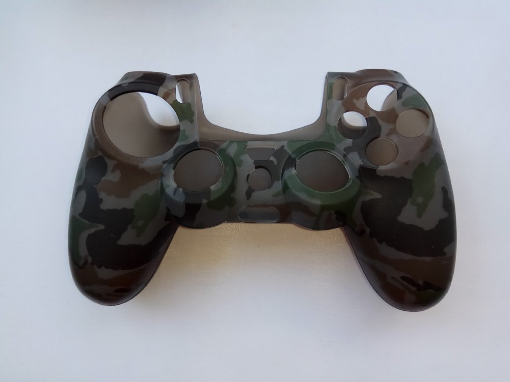 Hikfly Silicone Gel Controller Cover for PS4/PS4 Slim/Pro - Grey, Includes 8 FPS Pro Thumb Grip Caps