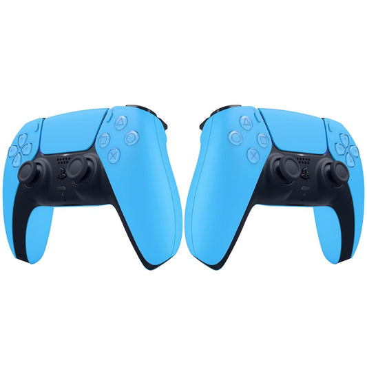 Sony PlayStation 5 DualSense Wireless Controller Starlight Blue 3006394 2 Pack (Renewed)