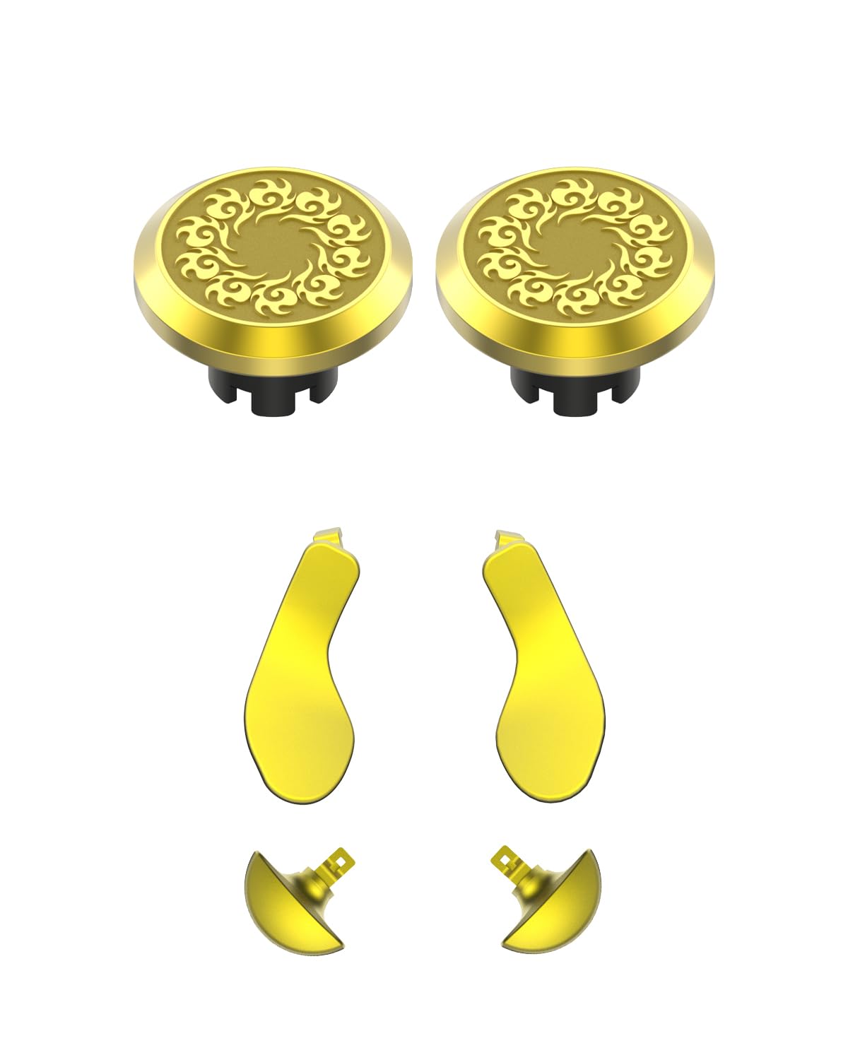 KD.FLY Metal Thumbsticks & Back Paddles for PS5 Edge Controller Joystick Replacement  Custom Analog Thumb Sticks Caps for PS5 Dual Sense Edge Stick Module  2 Joystick  4 Back Buttons  Celestial Cloud