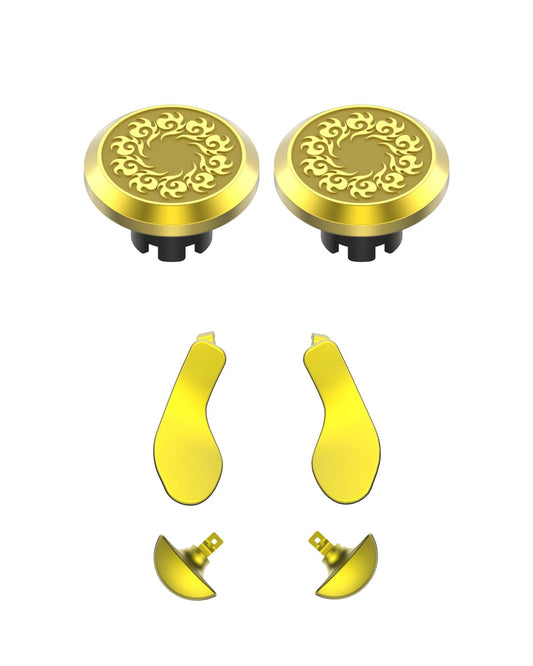 KD.FLY Metal Thumbsticks & Back Paddles for PS5 Edge Controller Joystick Replacement  Custom Analog Thumb Sticks Caps for PS5 Dual Sense Edge Stick Module  2 Joystick  4 Back Buttons  Celestial Cloud