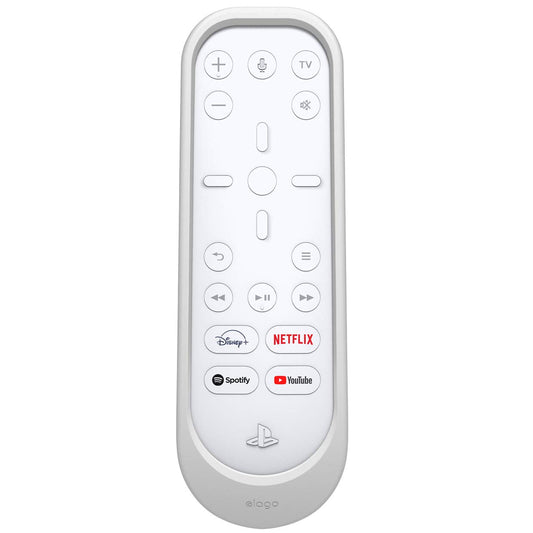 elago Silicone Remote Case Compatible with PlayStation 5 Media Remote Cover [White] - Durable Silicone Construction  Slim and Ergonomic Design  Drop Protection