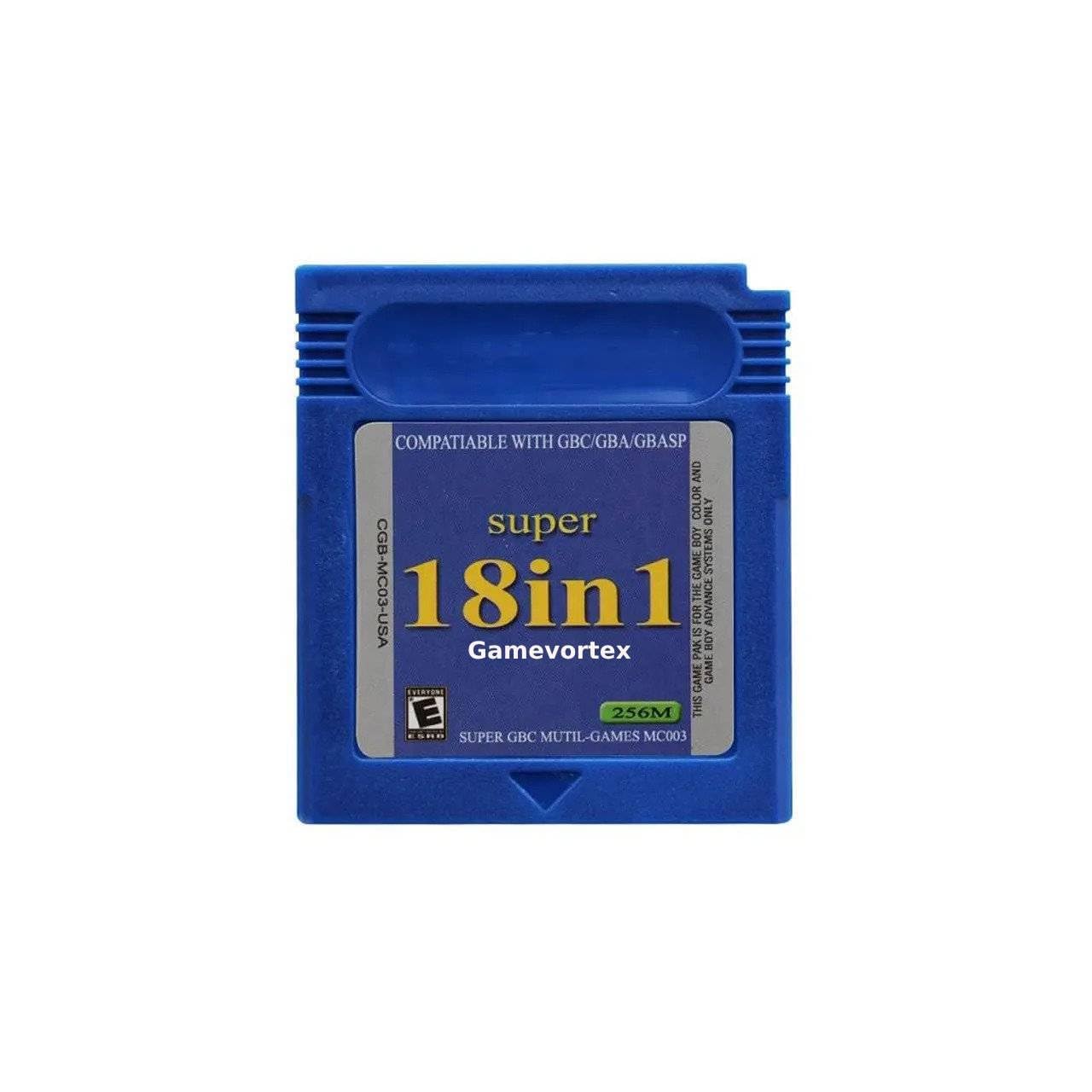 Super Cartridge 18 in 1 Game Boy Color GBC 16bits  Video Game Cartridge Card For Handheld Consoles