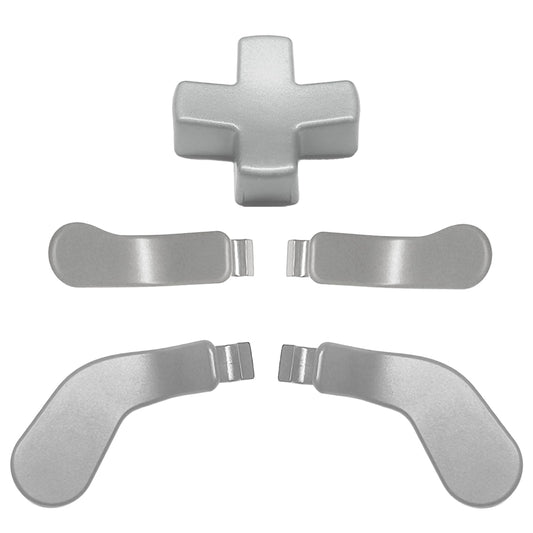 5 in 1 Metal Replacement Parts for Xbox Elite Controller Series 2 Elite Controller Paddles for Elite 2 Controller D-Pad for Elite 2 Core  Accessory Replacement Parts for Xbox Controller Elite 2(Silvery)