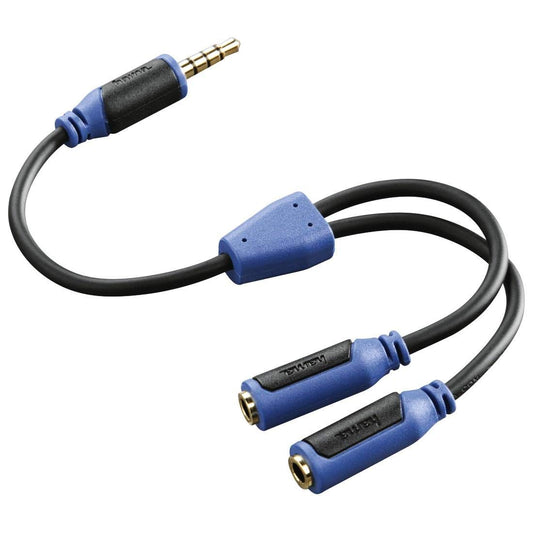 Hama Super Soft Audio Adapter, with Highly Flexible Material, 3.5 mm Jack Plug, Gaming Audio Adapter for Playstations- Sony PS4 