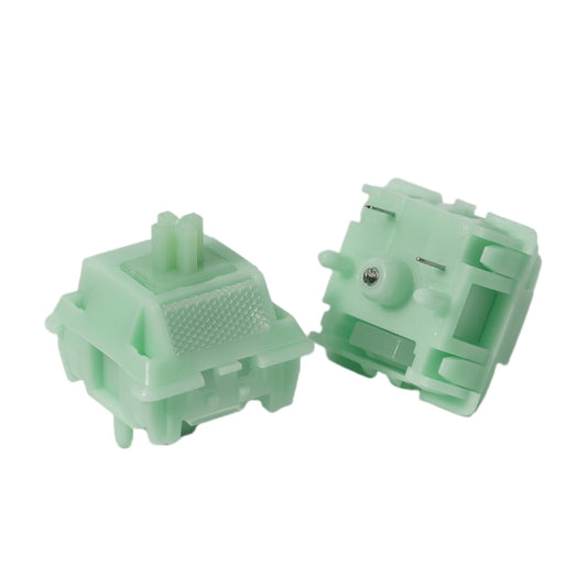 OOCTPK Chilkey Jade Green Keyboard Switches - 5 Pin PCB Mount, Pre-lubed Linear, POM Housing, 35pcs for Mechanical Gaming Keyboards