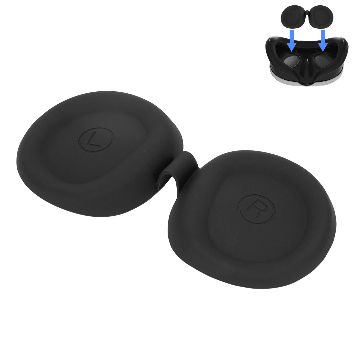 Geekria VR Lens Protective Shell Cover Compatible with Meta Quest 3 Headset  Silicone Protect Cover Cap Design  Dust-Proof & Anti-Scratch  Washable Protective Sleeve (Black)
