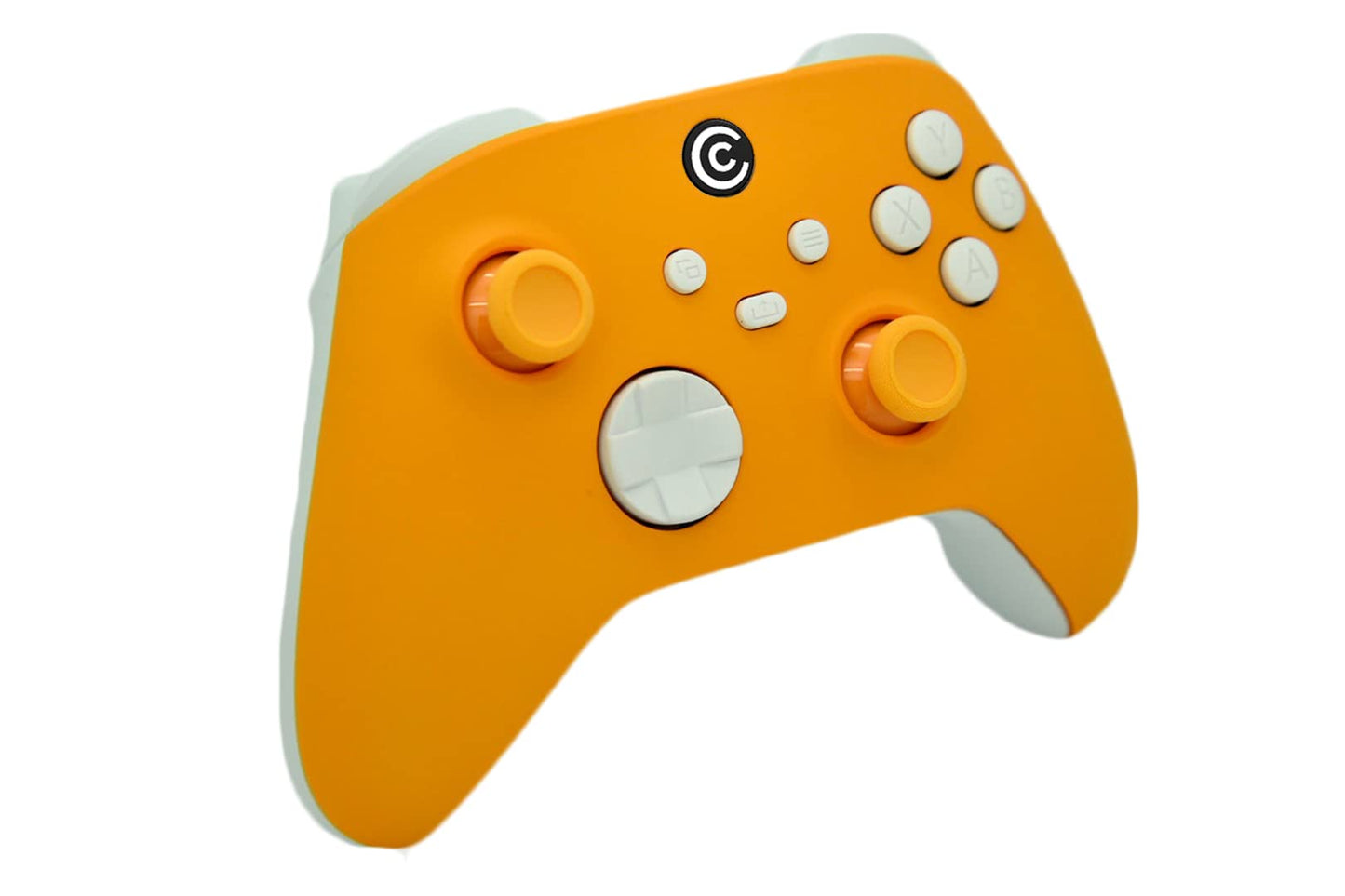 Custom Controllerzz Wireless Controller for PC - Yellow with White Inserts, Designer Series, Multiple Designs Available