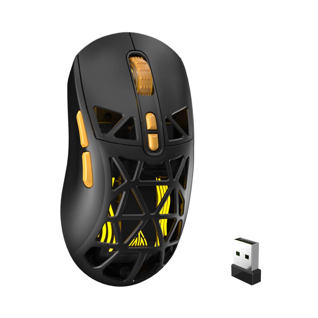CORBOBO SOLAKAKA SM802 Wireless Gaming Mouse 24 000 DPI Max Tri-Mode 2.4GHz/BT/Wired USB Rechargeable Gamer Mouse with RGB Programmable Macro Buttons 68g Lightweight Computer Mouse for Laptop/PC/Mac