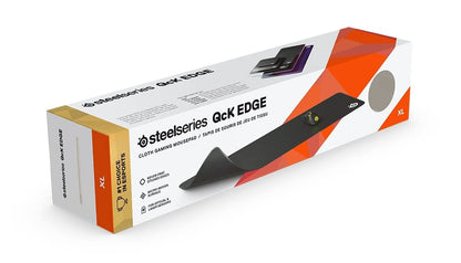 SteelSeries QcK Edge XL Gaming Mouse Pad - Black, Stitched Edge, Optimized for Gaming Sensors, Model 63824