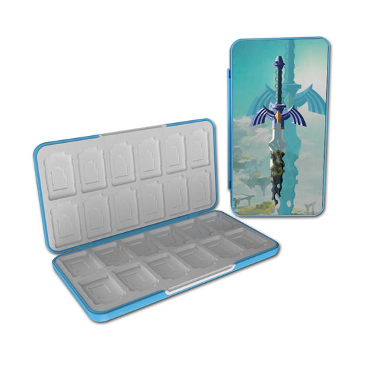 PERFECTSIGHT Switch Game Card Case for Nintendo Switc 2/ OLED/ Lite  24 Switch Game Holder refill unit Case with 24 Game & 48 Micro SD Cards Storage  Skyward decorative item