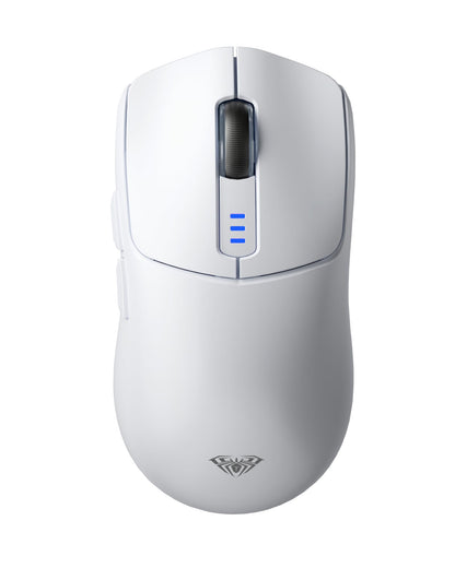 AULA SC580 Wireless Gaming Mouse - 12000 DPI, Tri-Mode 2.4G/BT5.0/USB-C, Ergonomic Design, White