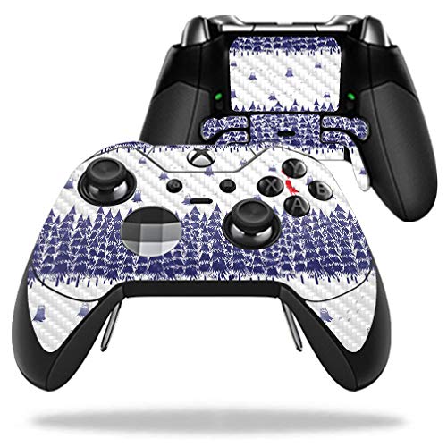 MightySkins Carbon Fiber Skin for Microsoft Xbox One fine design Controller - Winter Fox Maze | Protective  Durable Textured Carbon Fiber Finish | Easy to Apply  Remove  and Change Styles | Made in The USA