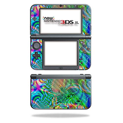 MightySkins Carbon Fiber Skin for Nintendo New 3DS XL (2015) - Psychedelic | Protective  Durable Textured Carbon Fiber Finish | Easy to Apply  Remove  and Change Styles | Made in The USA