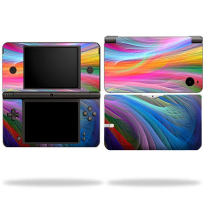 MIGHTY SKINS Nintendo DSi XL Skin - Rainbow Waves Wrap Sticker, Multicolor
