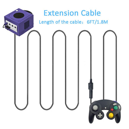 Ssgamer 4 Pack 6ft Wii/Gamecube Extension Cables - Compatible with Nintendo Wii & Gamecube, Model SSG-014