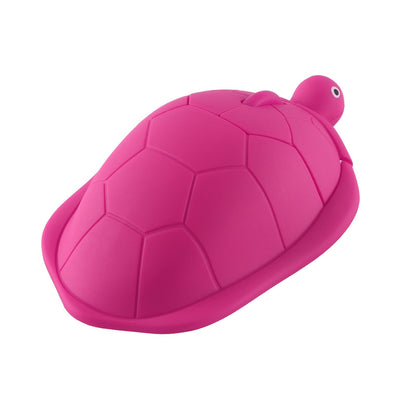 elec Space Wireless Turtle-Shaped Mouse - 2.4G Optical, 3 Buttons, 12x7.7cm, Hot Pink