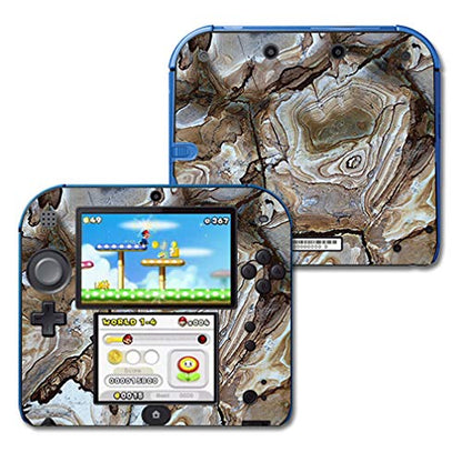 MIGHTY SKINS Nintendo 2DS Skin - Brown Marble Vinyl Decal Wrap, Durable & Easy to Apply, Model NI2DS-Brown Marble
