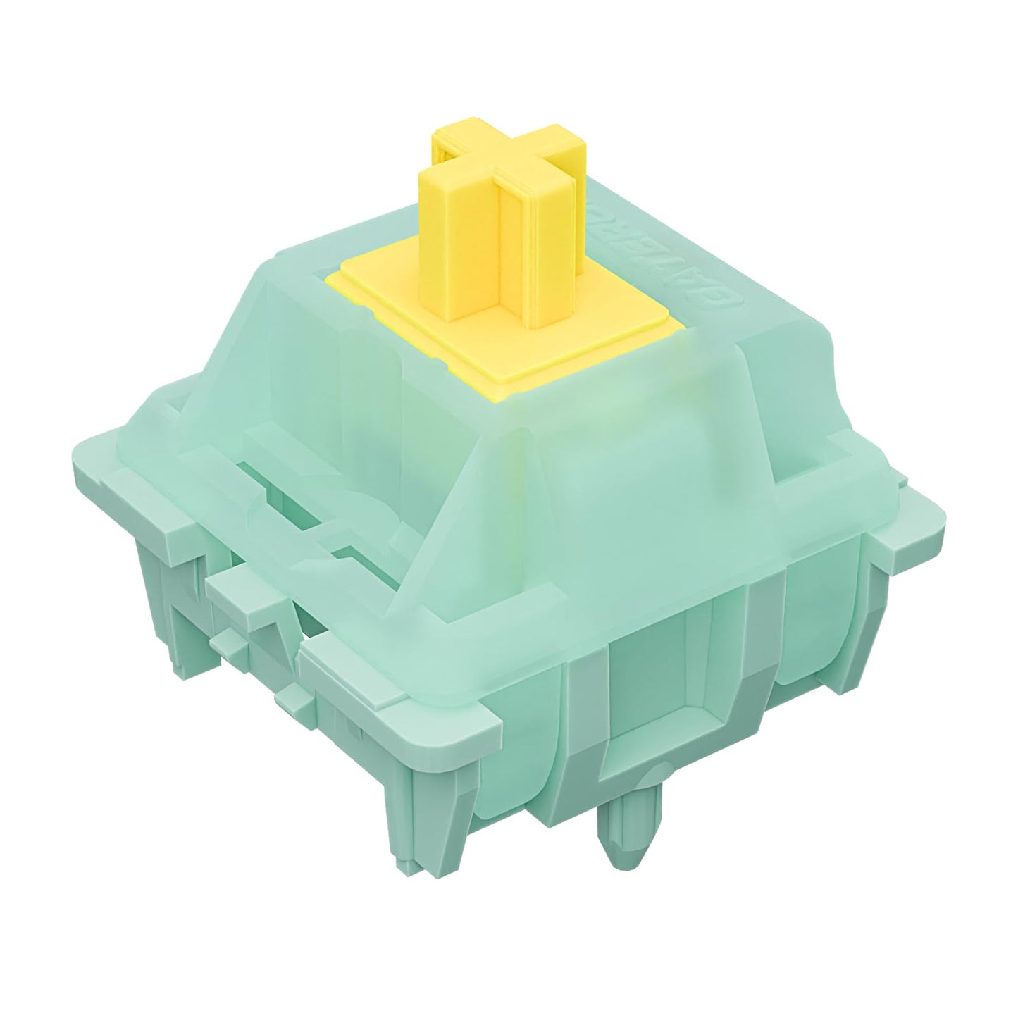 Mciepny Gateron Jade Yellow Pro Keyboard Switch 55gf 5-Pin Pre Lubed Plug-in Led Linear Key Switches for MX Mechanical Gaming Keyboard (Jade Yellow Pro 45pcs)