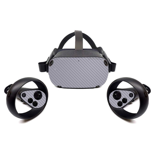 MightySkins Carbon Fiber Skin for Oculus Quest - Gray | Protective  Durable Textured Carbon Fiber Finish | Easy to Apply  Remove  and Change Styles | Made in The USA (CF-OCQU-Solid Gray)