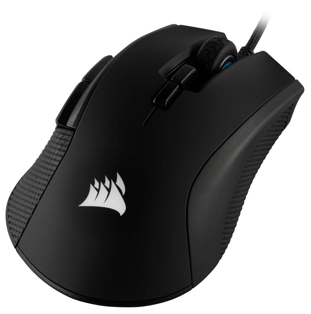 Corsair IRONCLAW RGB Wired FPS/MOBA Gaming Mouse - 18 000 DPI - 7 Programmable Buttons - Designed for Large Hands - iCUE Compatible - PC  Mac  PS5  PS4  Xbox - Black