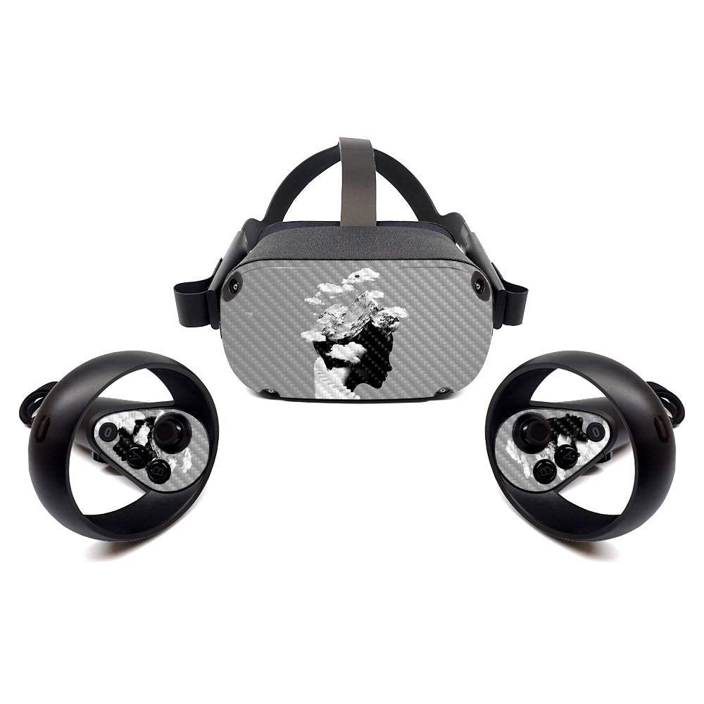 MightySkins Carbon Fiber Skin for Oculus Quest - Cloudy Day | Protective  Durable Textured Carbon Fiber Finish | Easy to Apply  Remove  and Change Styles | Made in The USA