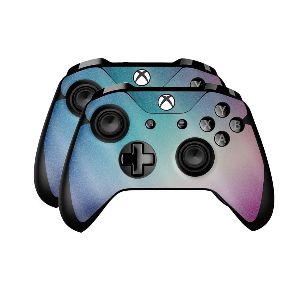 Glossy Glitter Skin Compatible with Microsoft Xbox One Controller (2 Pack) - Vivid Fog - Premium 3M Vinyl Protective Wrap Decal Cover - Easy to Apply | Crafted in The USA by MightySkins
