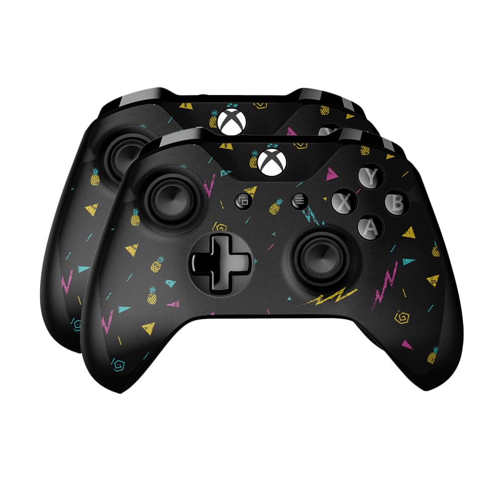 Skin Compatible with Microsoft Xbox One Controller (2 Pack) - Magic Pineapple - Premium 3M Vinyl Protective Wrap Decal Cover - Easy to Apply | Crafted in The USA by MightySkins