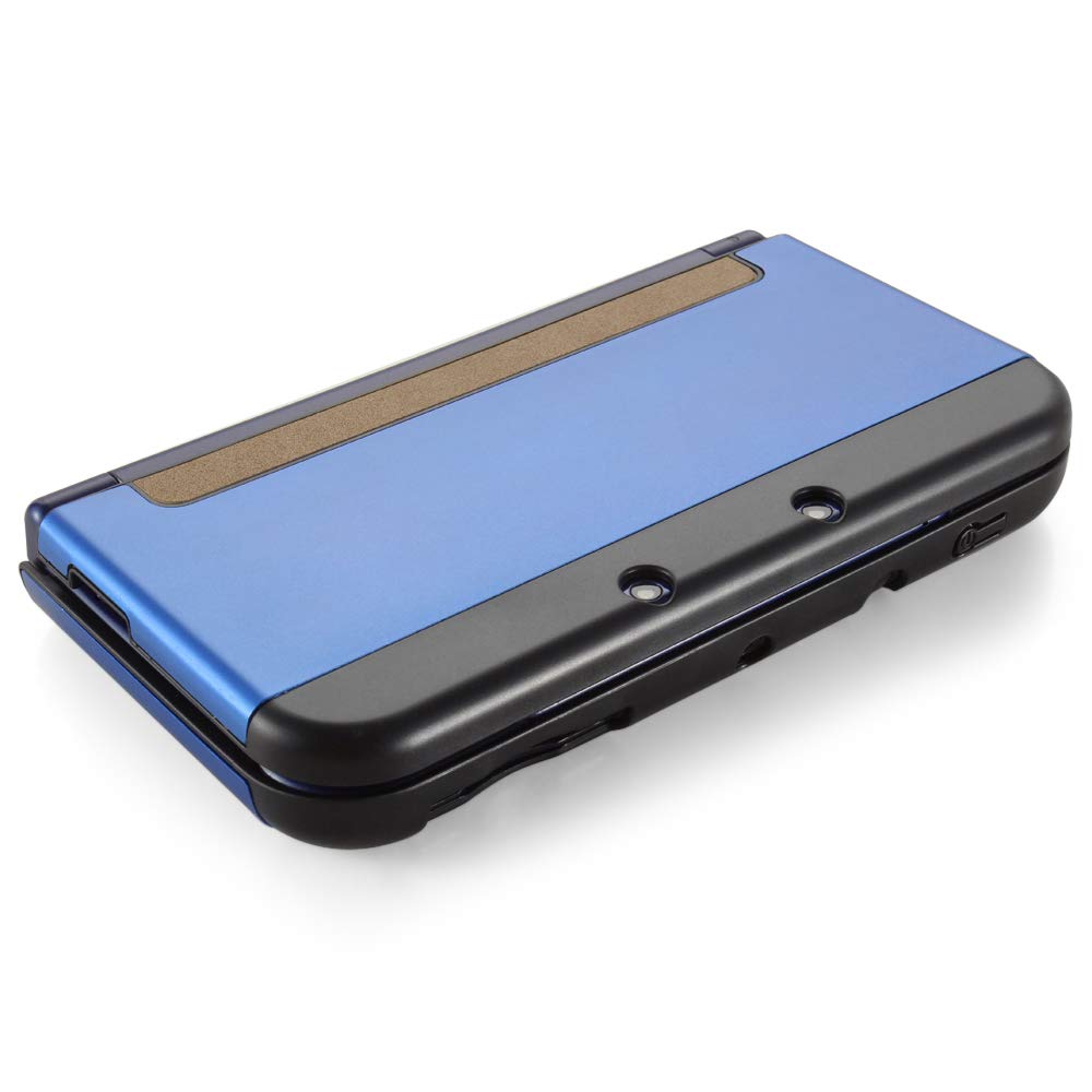 TNP Protective Case for Nintendo New 3DS XL - Black Aluminum & Plastic Snap-on Shell, Hinge-Less Design