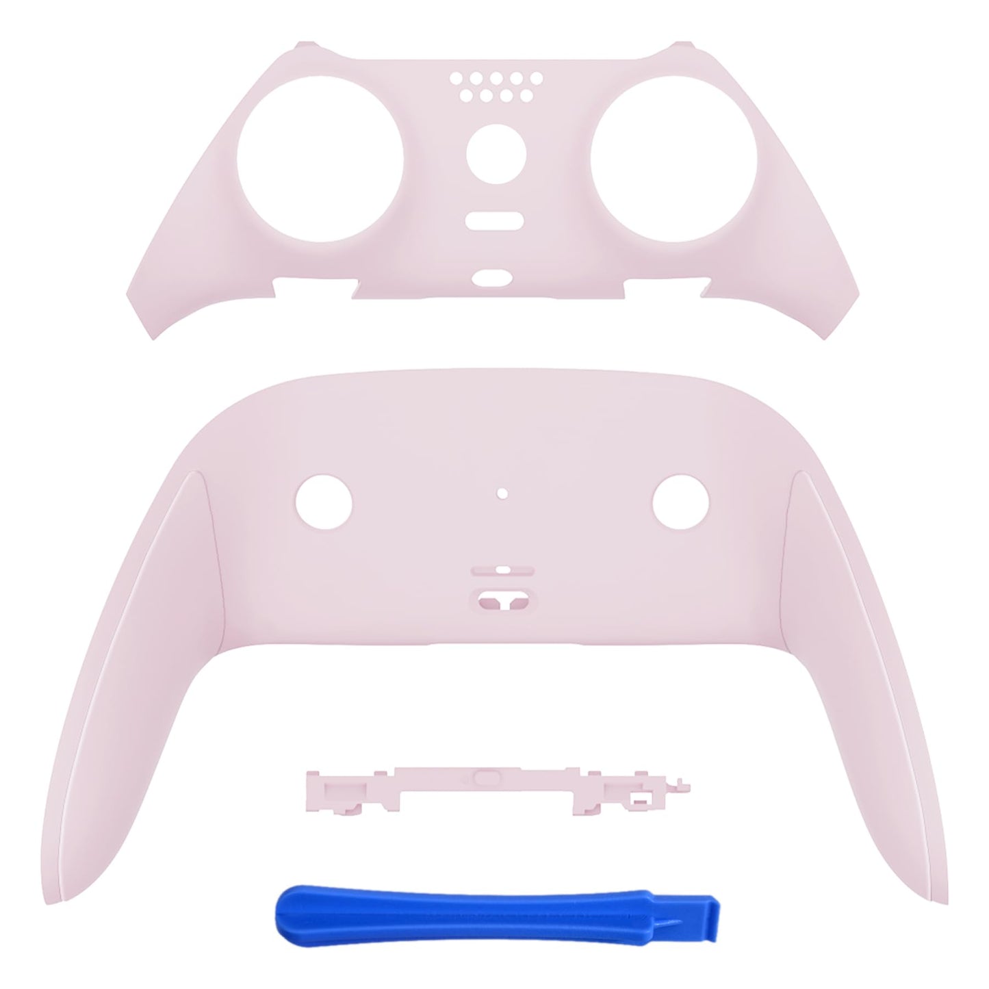 eXtremeRate Top Bottom Decorative Trim Shell Compatible with p s 5 Edge Controller DIY Replacement Front Back Clip Shell  Custom Cherry Blossoms Pink Plates Cover Compatible with p s 5 Edge Controller