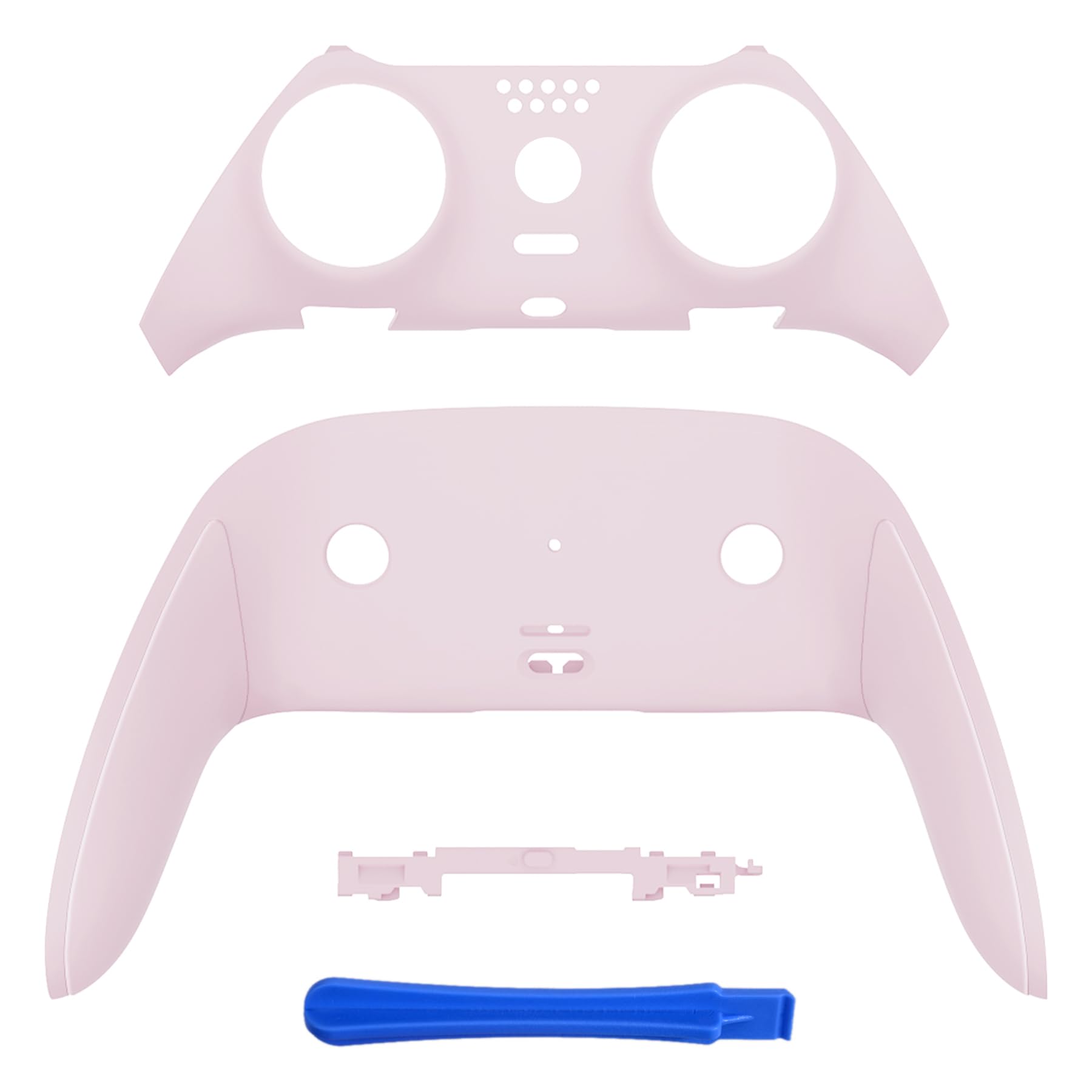 eXtremeRate Top Bottom Decorative Trim Shell Compatible with p s 5 Edge Controller DIY Replacement Front Back Clip Shell  Custom Cherry Blossoms Pink Plates Cover Compatible with p s 5 Edge Controller