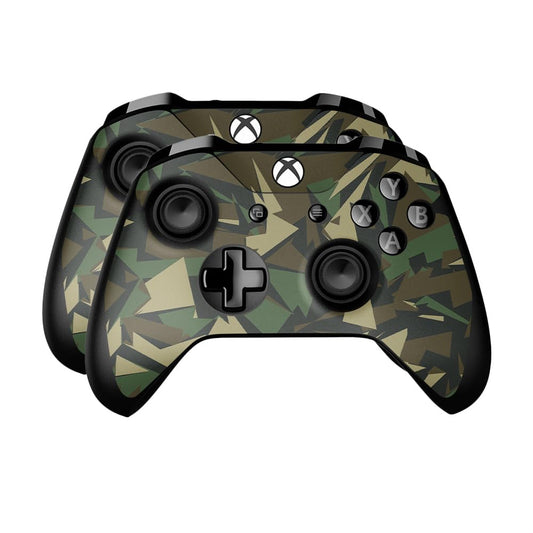 Skin Compatible with Microsoft Xbox One Controller (2 Pack) - Polygonal Camo - Premium 3M Vinyl Protective Wrap Decal Cover - Easy to Apply | Crafted in The USA by MightySkins