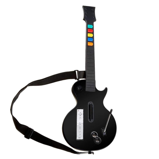 DOYO Wireless Controller for Wii - Compatible with Guitar Hero Series  Rock Band 2 & 3 (Not for Rock Band 1) - Includes Adjustable Strap - Black