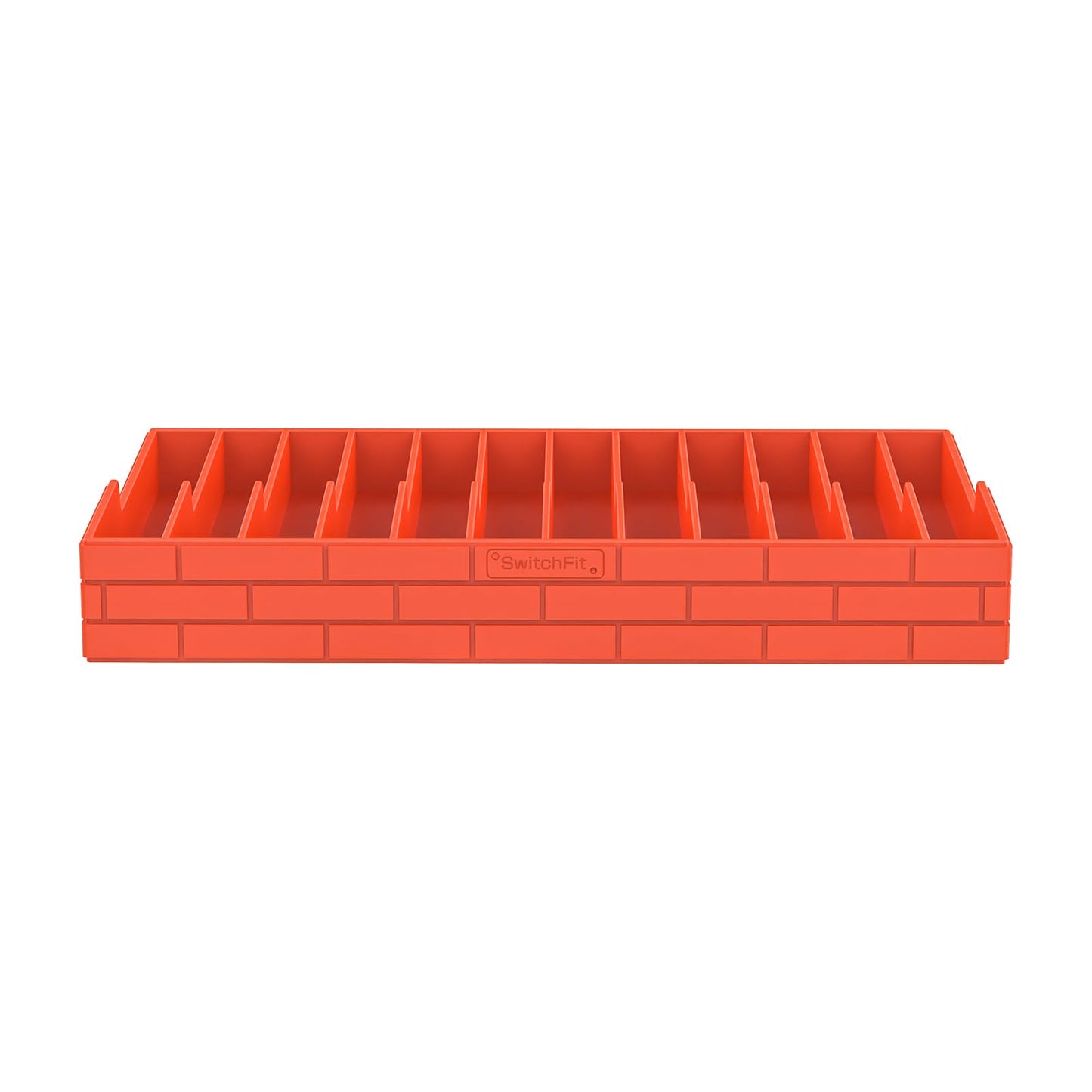 IINE Switch Game Card Storage Tower  12-Slot Cartridge Organizer Stand  Vertical Display Holder for Switch Games  Orange