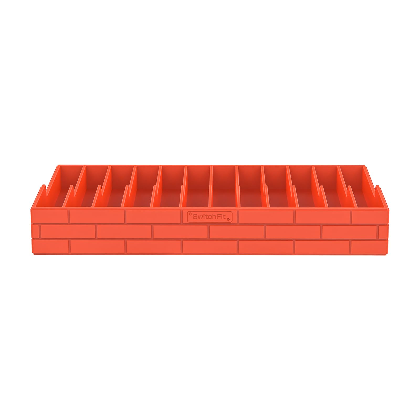 IINE Switch Game Card Storage Tower  12-Slot Cartridge Organizer Stand  Vertical Display Holder for Switch Games  Orange