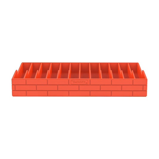 IINE Switch Game Card Storage Tower  12-Slot Cartridge Organizer Stand  Vertical Display Holder for Switch Games  Orange