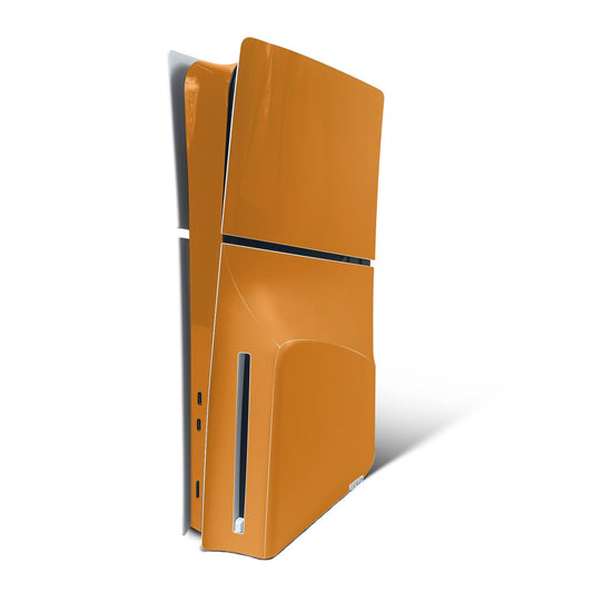 MightySkins Skin Compatible with PlayStation 5 Slim Disk Edition Console Only - Solid Orange | Protective  Durable  and Unique Vinyl Decal wrap Cover | Easy to Apply | Made in The USA