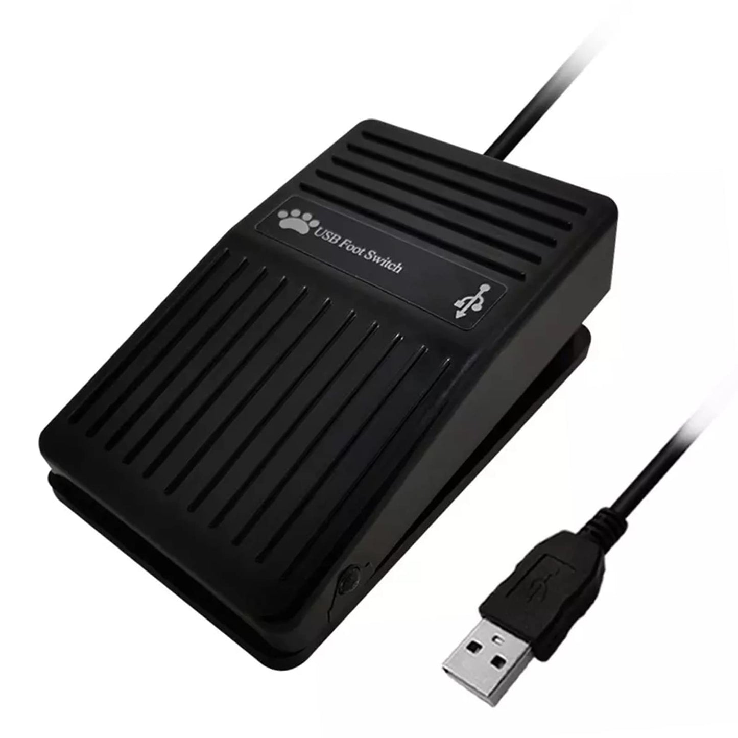 Meichoon USB Foot Pedal - Single Mechanical Switch Keypress Simulator with 2m Cable - Black for Medical Imaging & Gaming