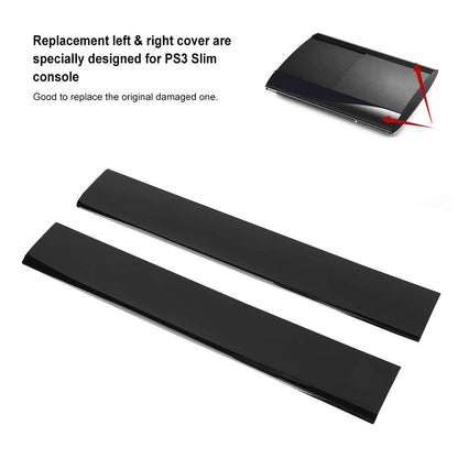 PUSOKEI Replacement Faceplate Case Shell for PS3 Slim Console - Black, ABS Material, Model Tangxi6od51hc3ny